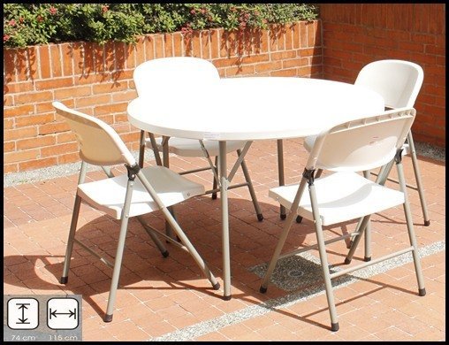 Mesa banquetera redonda pequeña