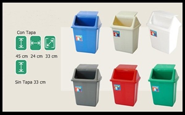 Basurero rectangular pequeño